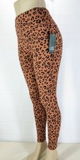 WILD FABLE Wmn/Jr Brown w/ Black Animal Print High Rise Stretch Legging sz S NWT