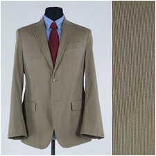 Mens Summer Blazer 40R UK Size DANIEL HECHTER Striped Cotton Sport Coat Jacket