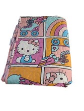 Hello Kitty Twin Quilted Blanket Pink Ice Cream And Rainbow 60x80