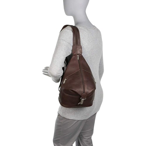 Borsa a tracolla Piel in pelle con tre zip - Foto 5 di 10