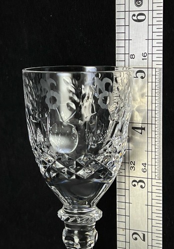 Rogaska Gallia Cordial Glass Crystal Etched Floral 5in 3Pc Set - Picture 11 of 11
