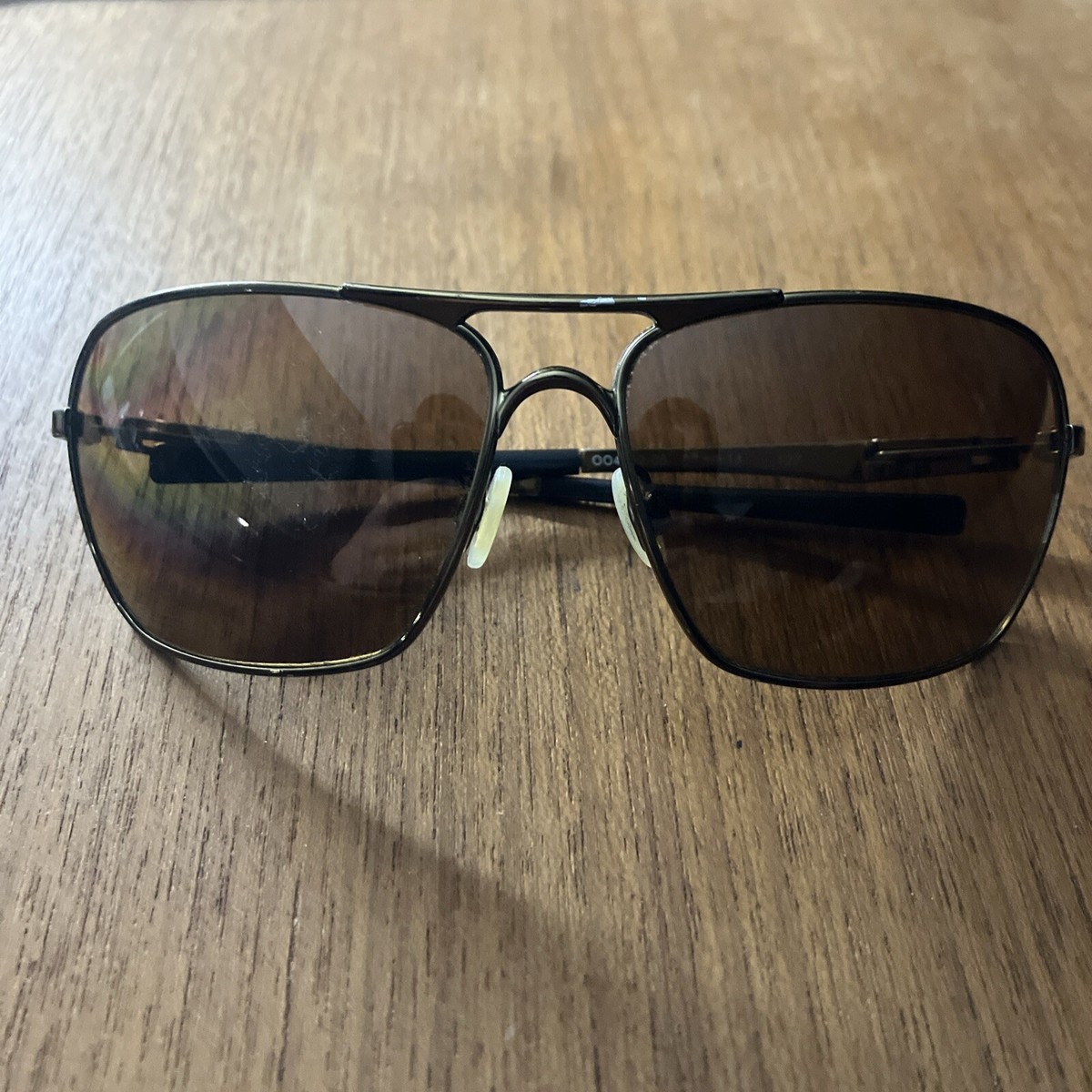 Men's Oakley Plaintiff Squared Dark Brown Chrome Sunglasses Men's Oakley Plaintiff Squared Dark Brown Chrome Sunglasses