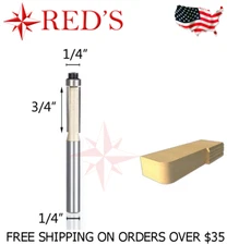 Tideway Carbide Pro LC02010404 1/4" Flush Trim 1/4" shank router bit