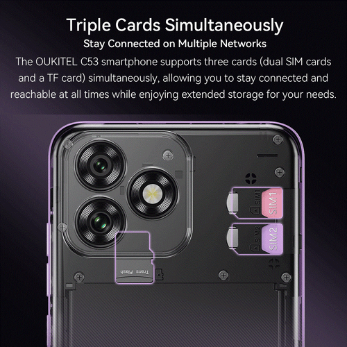 Oukitel C53 4G Smartphones 6,6 Zoll 8GB+64GB Android 14 4300mAh Ultradünner 13MP - Bild 16 von 21