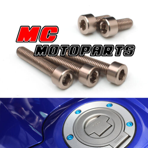 Titanium For Yamaha Petrol Fuel Cap Bolts Screws YZF R1 R6 01 02 03 04 05 06 07 - Picture 1 of 1
