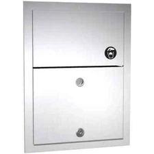 ASI 0473 Commercial Restroom Sanitary Napkin Disposal, Recessed-Mounted, Stainle