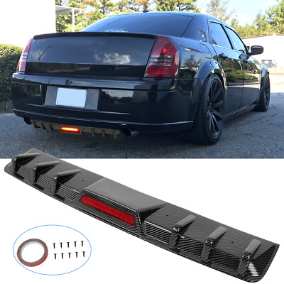For Chrysler 300 300C Rear Bumper Wing Diffuser Lip W/ LED Tail Brake ...