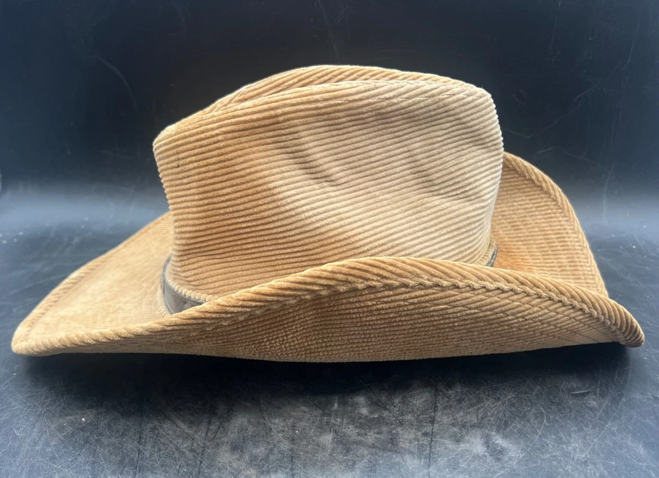 De Colección Resistol Vaquero Occidental Autoformado Pana Marrón Ranchero EE. UU. Talla 7 1/4 Foto 4 de 4