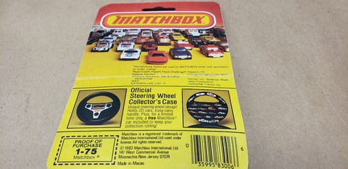 VINTAGE MATCHBOX MB16 FORMULA RACER CAR 1984 CARD 1983 - Picture 3 of 4