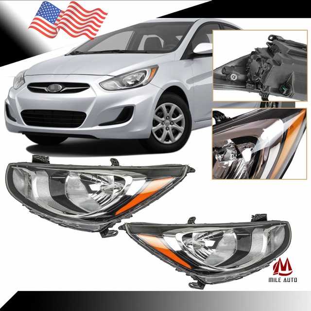 FOR 20112014 Hyundai Sonata Right & Left Chrome Housing Amber Corner