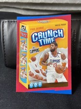 2020-21 Panini Donruss Basketball Paul George Crunch Time GOLD PRESS PROOF 