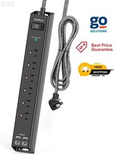 Surge Protector Power Strip - Extension Cord with 6 AC Outlets 4 USB 2 USB-C