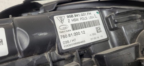 2015 16 17 18 PORSCHE MACAN TURBO HEADLIGHT DRIVER USED BI XENON OEM *DC6216 - Picture 14 of 15