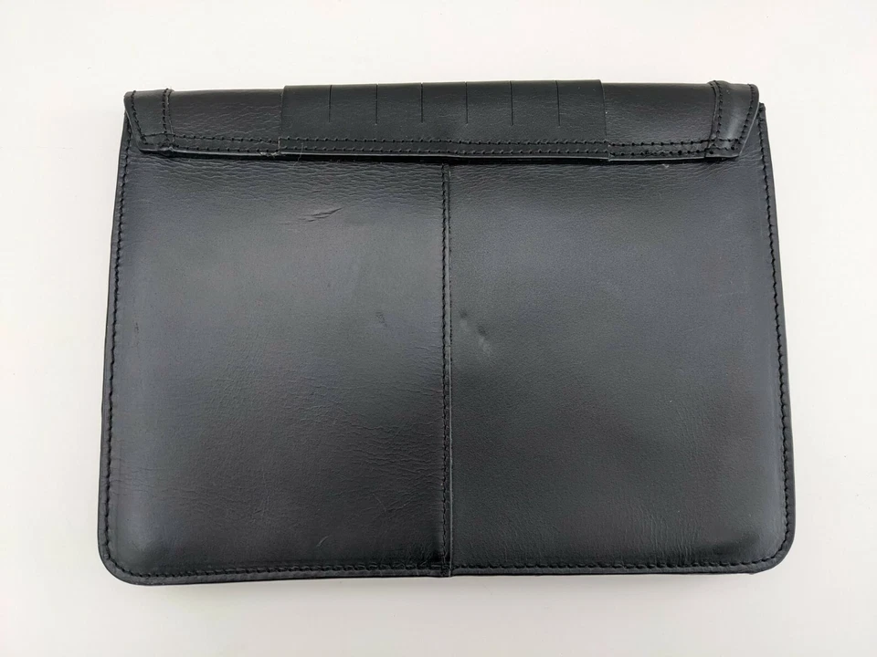 ASOS black leather clutch bag purse case handbag bag - Image 2 of 4