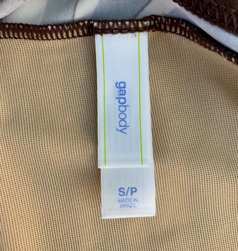 GAP Body Women's size S (2-4) Brown Zebra Stripe Halter Neck One Piece Swimsuit - Image 3 of 4