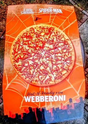 Little Caesars Spider Man Brand New Day GIANT Rigid Window Display Double Sided