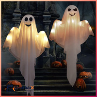 Halloween Deko Geist 60 Cm 2 StüCk Mit LED FüR Outdoor Deko Halloween