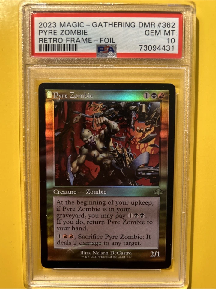 2023 MTG: PYRE ZOMBIE #362 FOIL🔥PSA 10 GEM 🔥DOMINARIA REMASTERED-RETRO FRAME - Image 3 of 4