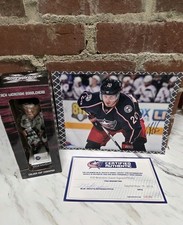 Zach Werenski Lake Erie Monsters Calder Bobblehead Brandon Saad Signed Photo 