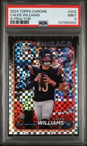 2024 TOPPS CHROME X-FRACTOR #202 CALEB WILLIAMS ROOKIE RC PSA 9