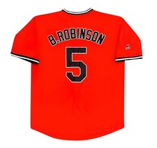 Brooks Robinson Baltimore Orioles 1983 Cooperstown Orange Jersey Mens Large