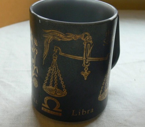 3 Vintage 70s Federal Zodiac Mugs Aquarius Libra Pisces - Picture 2 of 9