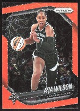 10687K 2025 Panini Prizm WNBA #76 A’ja Wilson Orange Velocity Prizms