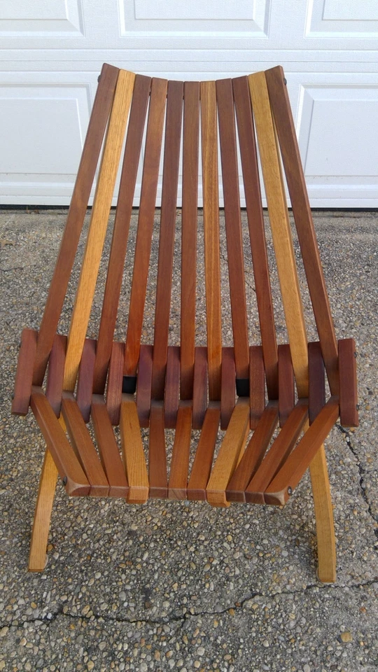 1960s Mid-Century Modern Danish Teak Slat Wood Folding Chair, Hans Wegner - Image 2 of 4