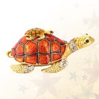 Painted Metal Crafts Ornaments Animal Shaped Cartoon Turtle for Home