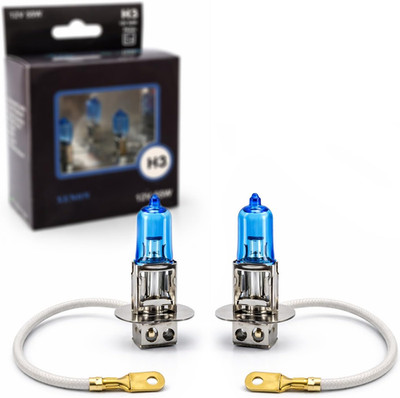 Halogen Auto Lampen H3 12V 6000K - Kalt Weiß Xenon Optik Ultra White Look Birnen