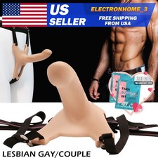 Realistic-Hollow-Strap On-Harness-Dildo-G-Spot-Adult-for-Lesbian-Couple-Sex-Toy