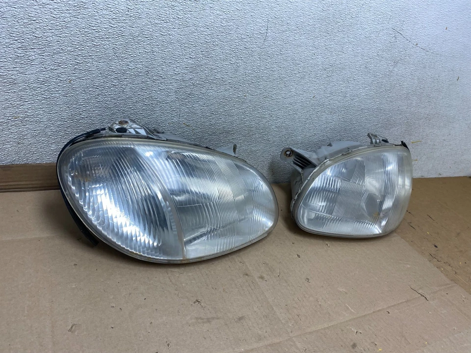 Conjunto de faróis halogênio 1999 a 2001 Hyundai Sonata esquerda+direita U6649 DG - Imagem 3 de 4