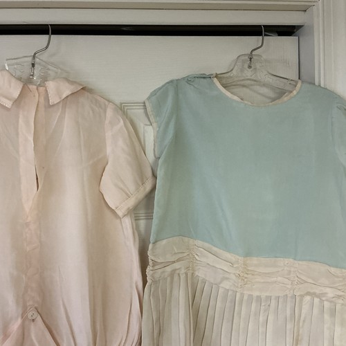2 Early Vintage Childs Silk Dresses - Picture 8 of 8