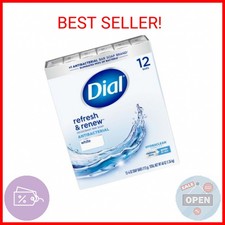 Dial Antibacterial Deodorant Bar Soap, 4 oz bars, White, Pack of 12