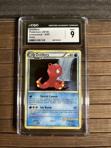 CGC 9 MINT Octillery 2010 Unleashed 6/95 Holo Pokemon Card
