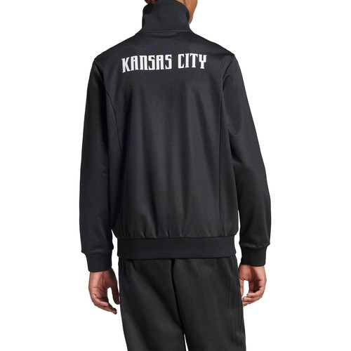 Men's adidas Originals Black Sporting Kansas City 2024 Anthem Full-Zip Jacket - 第 2/5 張圖片
