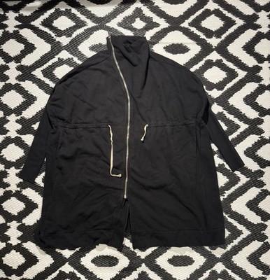 Rick Owens DRKSHDW Mountain Sweatshirt Black Size Small Made In Italy Full Zip