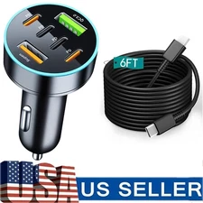 120W USB Type C Phone Fast Car Charger For Motorola Moto G Play/Power/Stylus2024