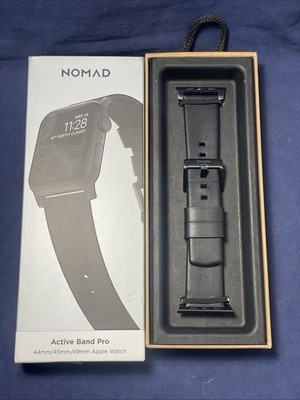 NOMAD Black Leather Active Band Pro Apple Watch Band