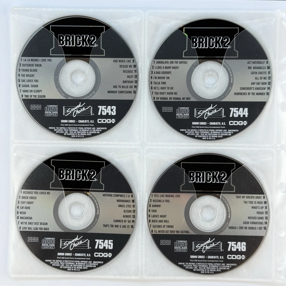 Sound Choice BRICK 2 CDG Set 7539–7546 – 8 Discs – 120 Songs – Pro Quality - Image 3 of 4