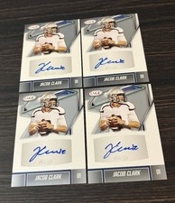 Lot (4) 2026 SAGE Jacob Clark Silver AUTO Las Vegas Raiders RC
