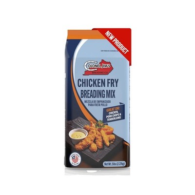 Colonel Jim's Chicken Fry Breading Mix, 5 lb (80 oz) Bag - Southern Style Coatin