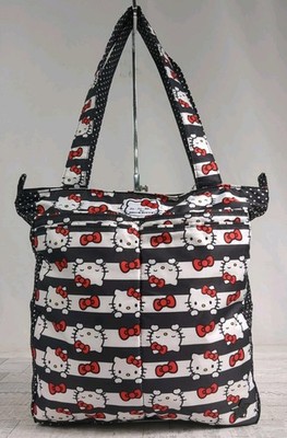   NWT JuJuBe x Sanrio Hello Kitty Dots & Stripes Be Light Nylon Tote Bag  
