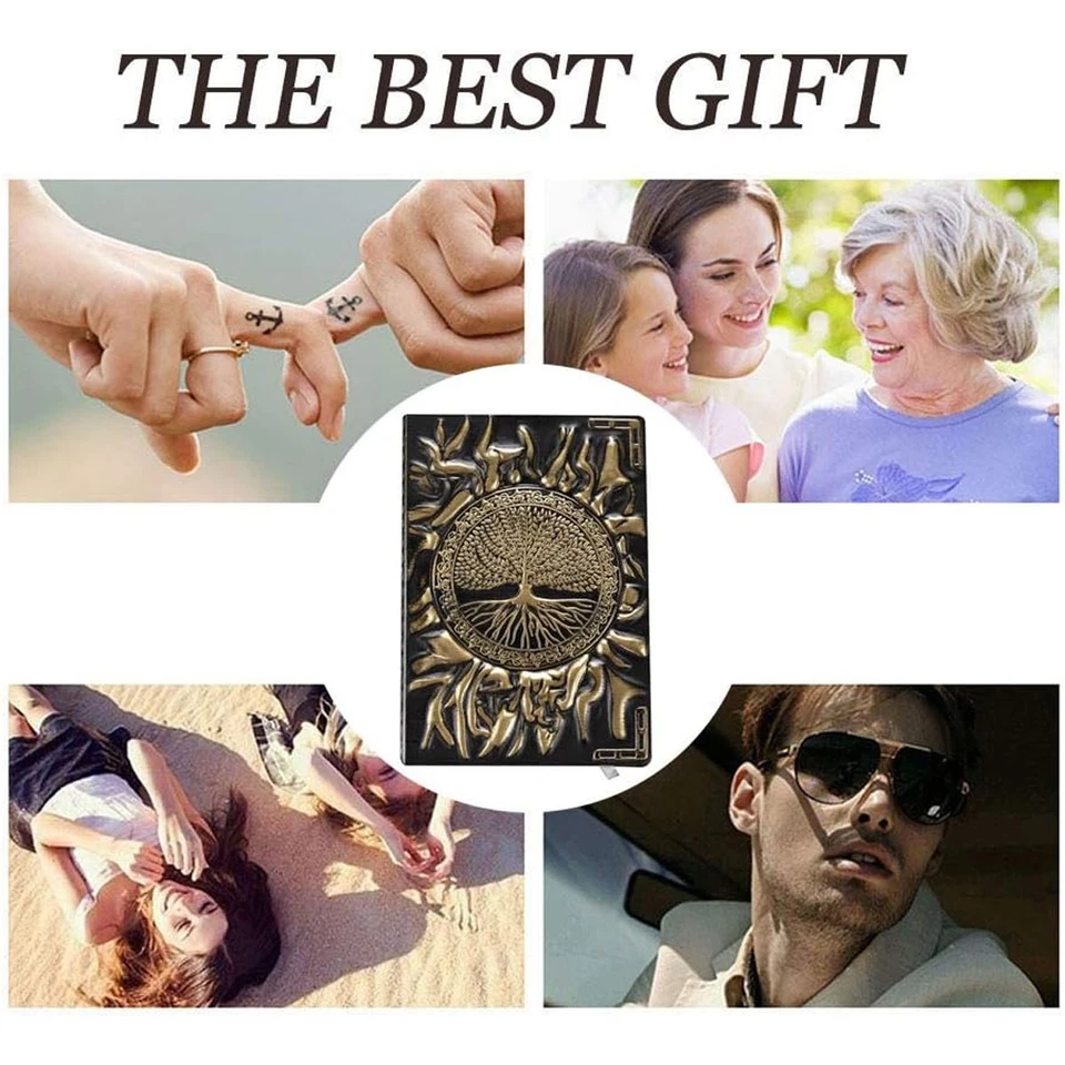 Fair Trade Handmade Tree Of Life Leather Journal notebook paint scrapbook - Image 4 of 4