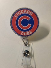 Chicago Cubs Baseball Retractable Badge Reel