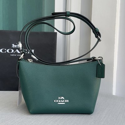 バッグ Rare COACH nubak Shoulder Bag MintGreen Coach mint green suede unstructured bag with silver bit
