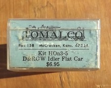 Tomalco HOn3 D&RGW Rio Grande Idler Flat Car Craftsman Wood Kit HOn3-5