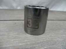 CRAFTSMAN 32mm Metric 1/2" Drive 12-Point Socket Made in USA 45827