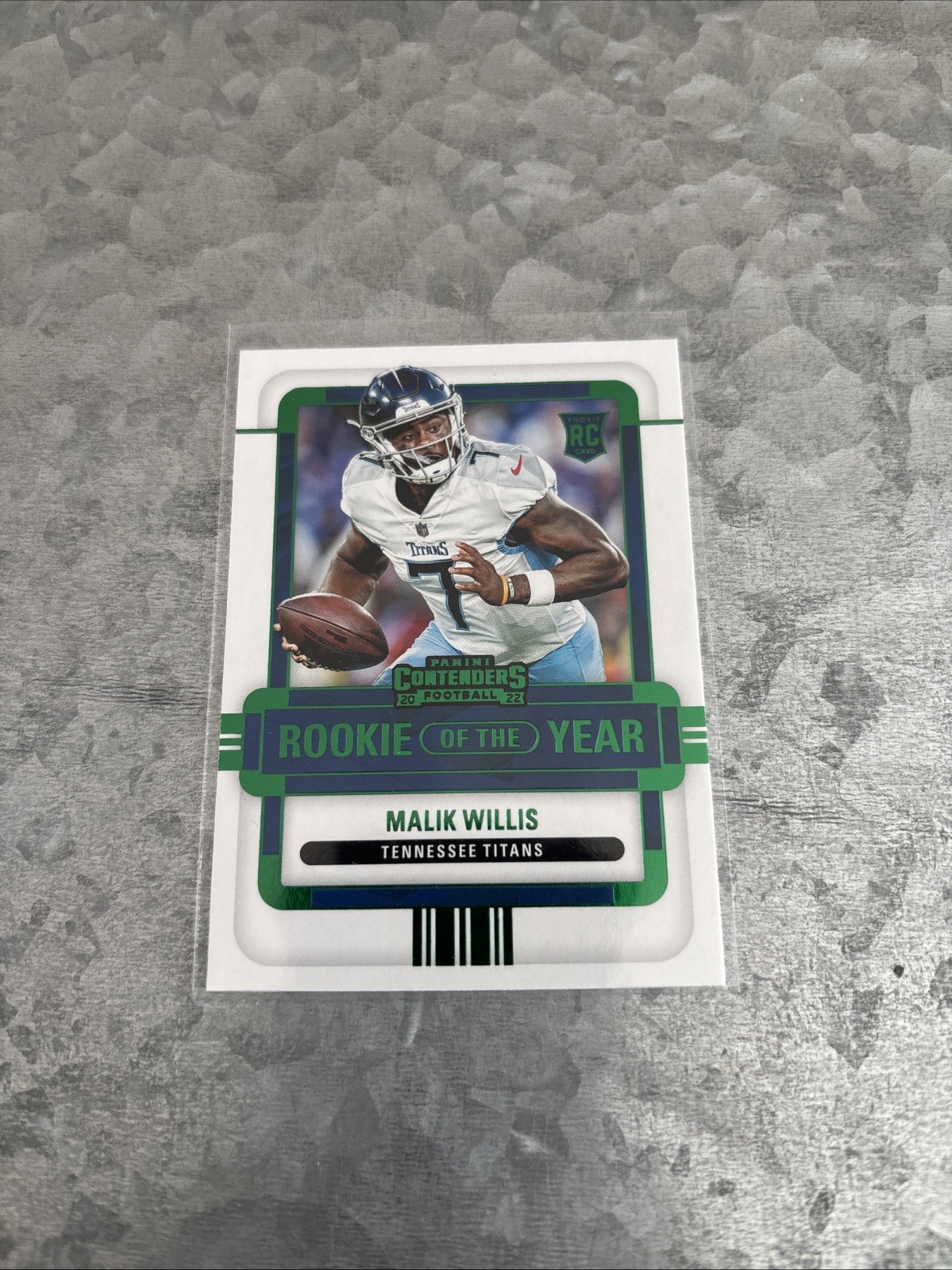 Malik Willis Panini Contenders Rookie of the Year Contenders #ROYMWI Emerald