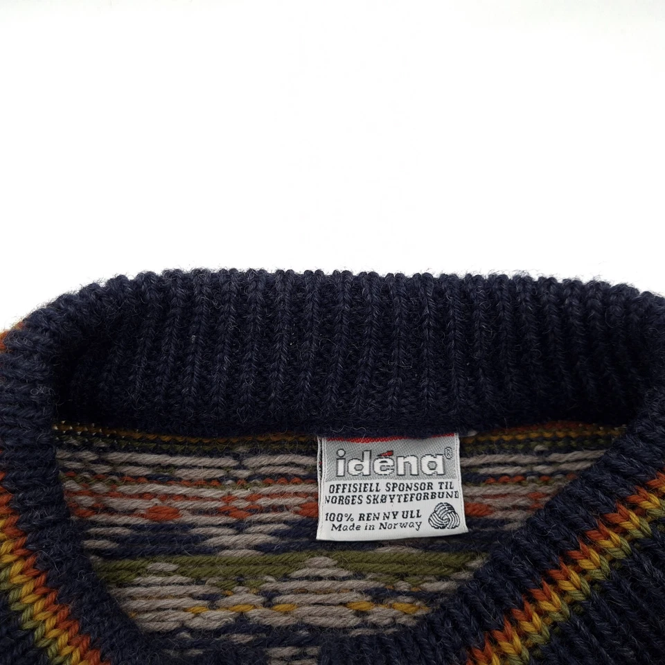 Vintage Idena Nordic Jumper Sweater Norway Wool Rare Men Ys1 Size L - Image 4 of 4